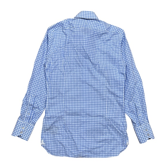 Tom Ford Gingham Check Slim Fit Lightweight Cotton Dress Shirt Mens 38 15 - Picture 2 of 11